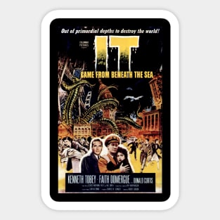 Classic Sci-Fi Movie Poster - It Came From Beneath The Sea Sticker